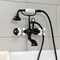 Kingston Brass AE559T0 7-Inch Wall Mount Tub Faucet with Hand Shower, Matte Black AE559T0 - alternate 2